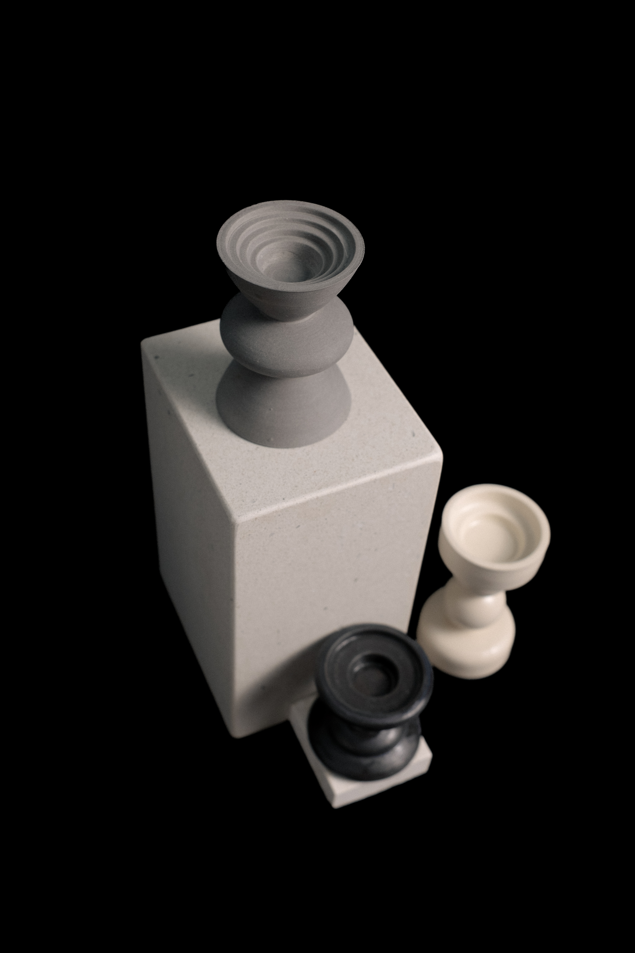 Where the furry meets the steady-Grey Candle Holder