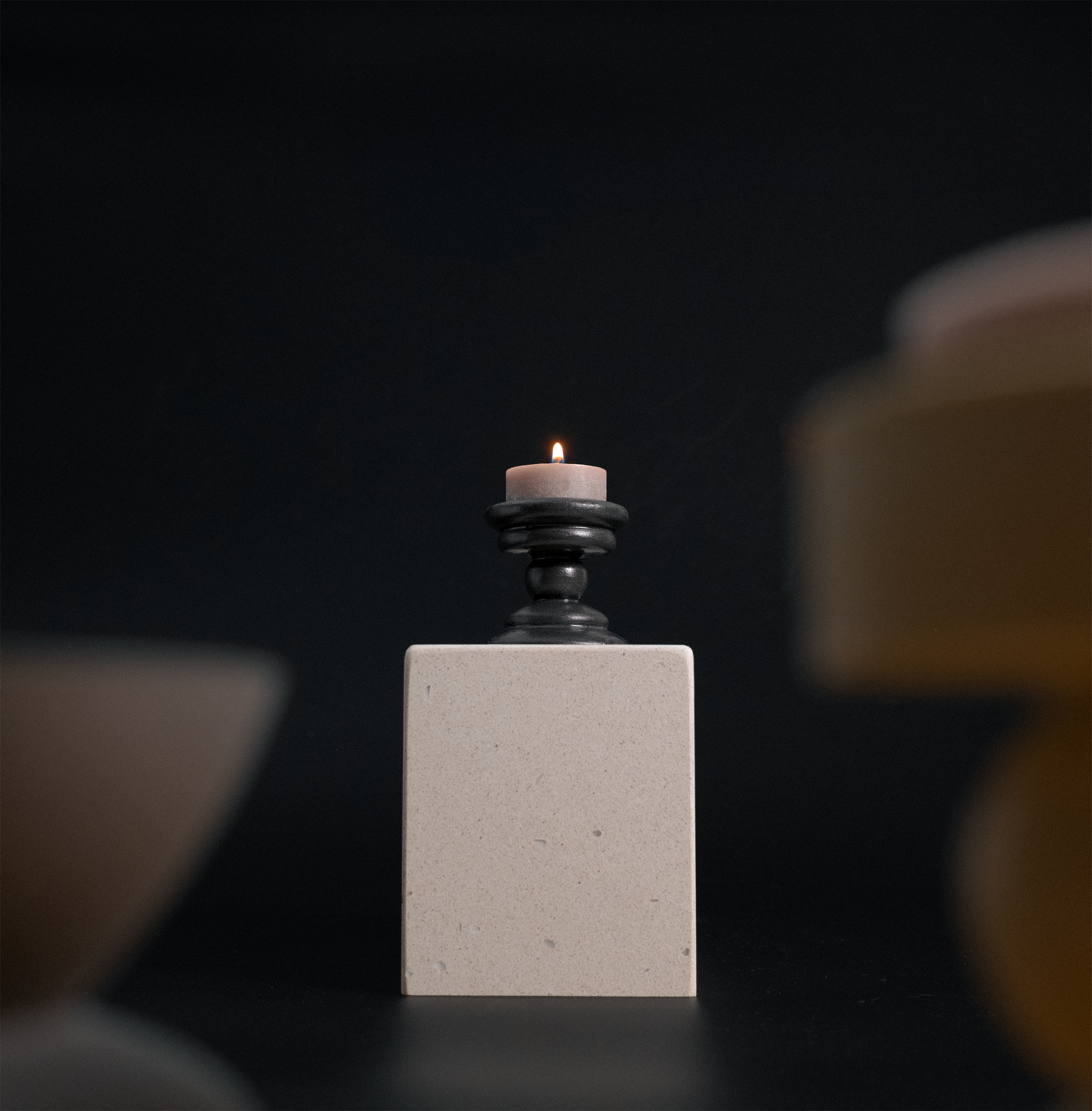 Where the furry meets the steady-Black Candle Holder