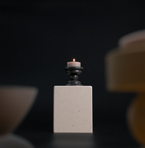 Where the furry meets the steady-Black Candle Holder