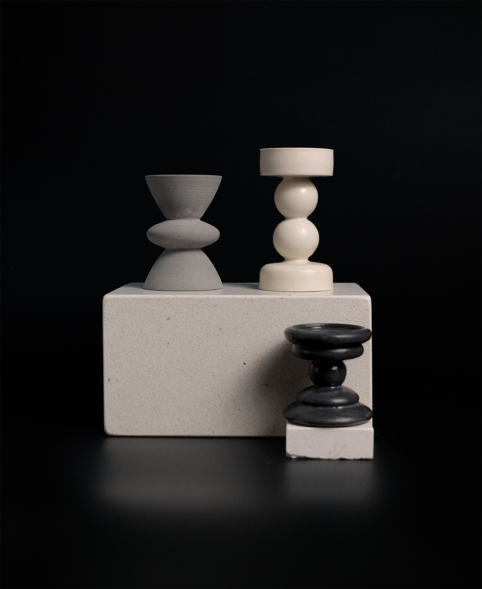 Where the furry meets the steady-White Candle Holder