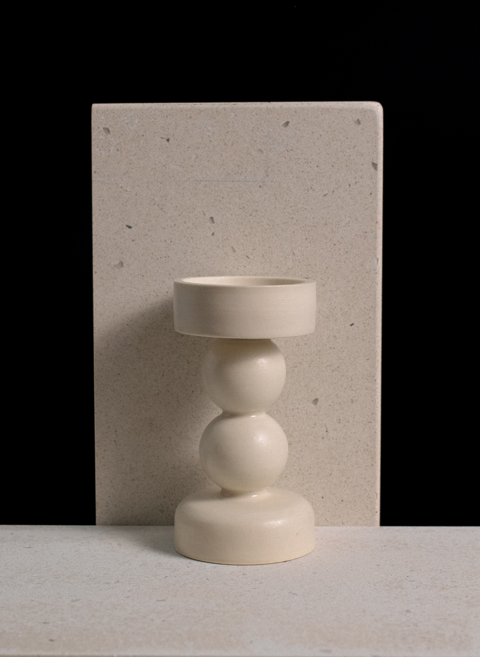 Where the furry meets the steady-White Candle Holder