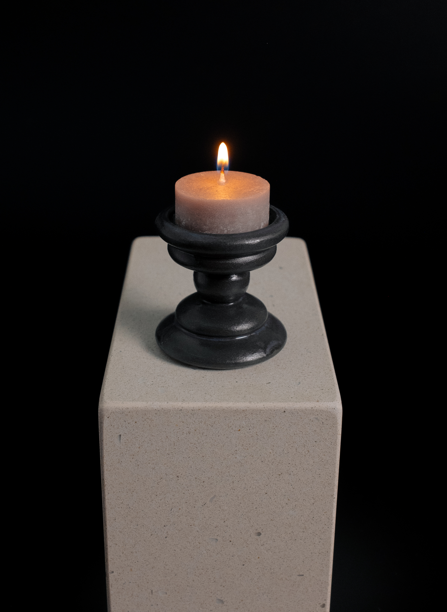 Where the furry meets the steady-Black Candle Holder