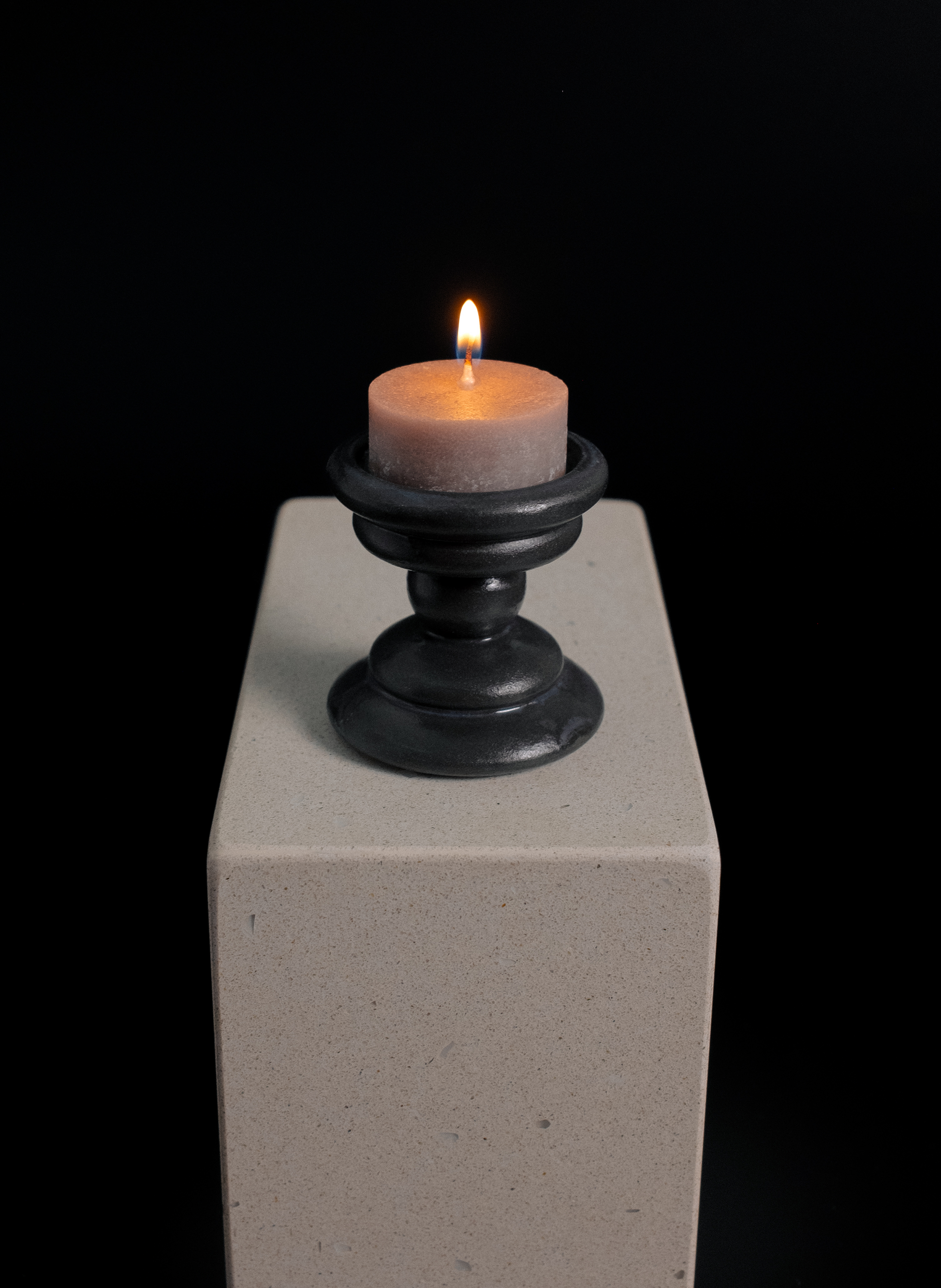 Where the furry meets the steady-Black Candle Holder